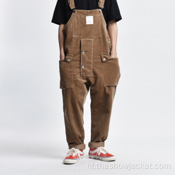 Hot Sale op maat gemaakte corduroy overalls voor heren